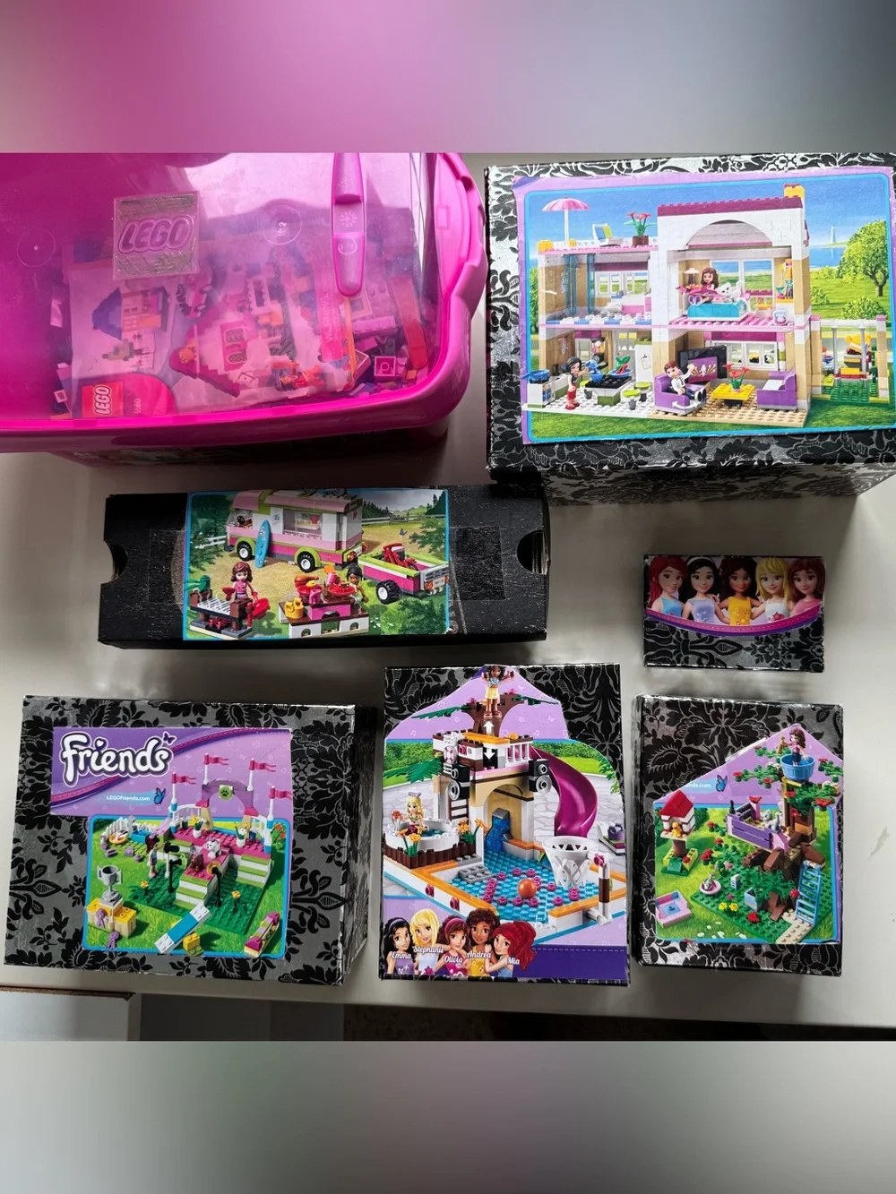Lego Friends HUGE lot Bundle 5560 3184 3065 41017 41008 3942 3315 3933 3932 3939
